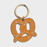 Soft Pretzel Enamel Keychain