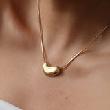 Puffy Abstract Heart Necklace