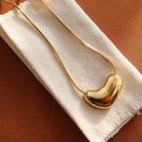 Puffy Abstract Heart Necklace