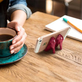 'Pumped Up' Ruby Red Glitter Heels Phone Stand