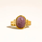 Purple Stone Adjustable Ring