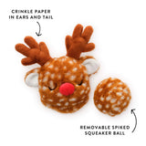 Reindeer 2-in-1 Bounce Interactive Dog Toy