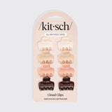 KITSCH Rosewood Mini Cloud Claw Clips, 8pcs.