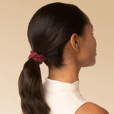 KITSCH Cherry Lacquer & Dusty Pink Ruched Lace Scrunchies, 5pc. Set