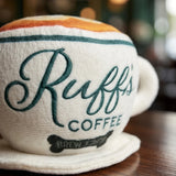 Haute Diggity Dog Ruff's Coffee Cup + Saucer Squeaker Dog Toy