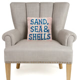 Sand, Sea & Shells Throw Pillow, 10x10