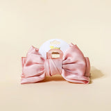 Pink Satin Bow Claw Hair Clip
