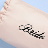 ‘Bride’ Embroidered Satin Cosmetic Bag
