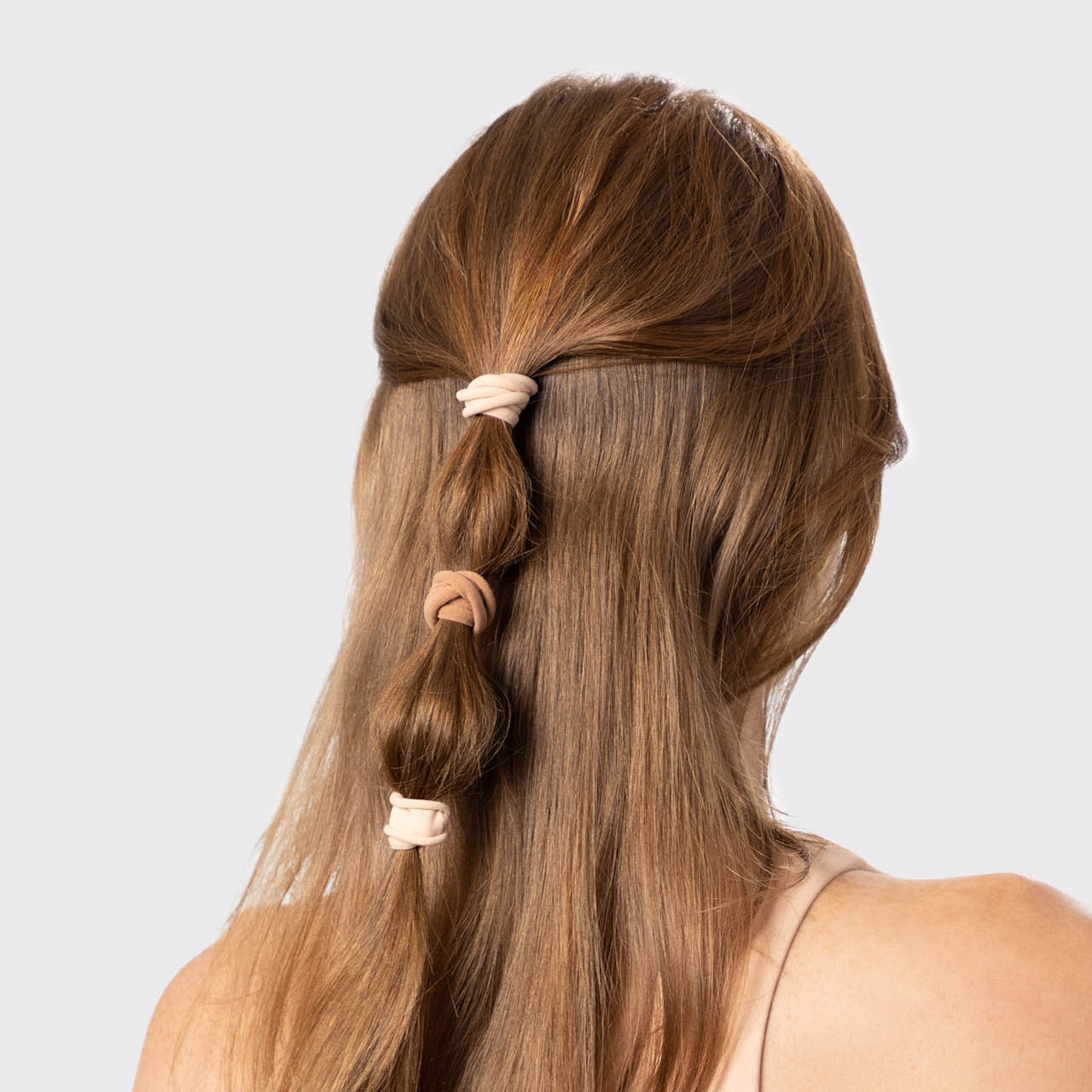 KITSCH Blush Recycled Nylon Seamless Elastic Hair Ties, 20pcs.