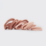 KITSCH Blush Recycled Nylon Seamless Elastic Hair Ties, 20pcs.