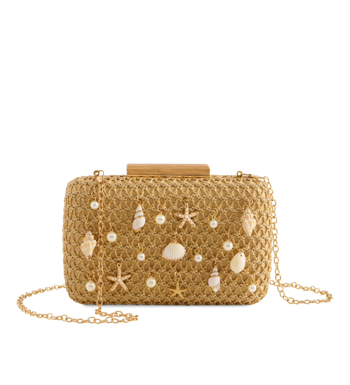 Seashell Embellished Clutch