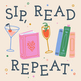 Sip, Read, Repeat Cocktail Napkins, 20ct.