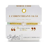 1 Corinthians 16:14 Skylar Paige Morse Code Bracelet