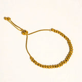 Gold Beaded Pull Bracelet, Small Beads