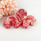 Pink & Red Agate Snake Claw Hair Clip