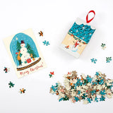 Snowman Snow Globe Puzzle Ornament: 130 Piece Mini Puzzle