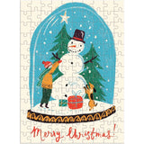 Snowman Snow Globe Puzzle Ornament: 130 Piece Mini Puzzle