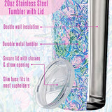 Lilly Pulitzer Stainless Steel Soileil It On Me Thermal Mug with Lid, 20oz.