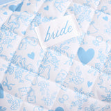 Something Blue ‘Bride’ Quilted Cosmetic Bag