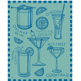 Blue Cocktails Art Print (8x10)