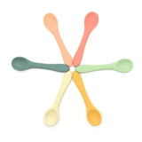 Coconut White 2pc Silicone Baby Spoon Set