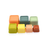Square Silicone Stacking Cups