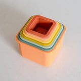 Square Silicone Stacking Cups
