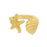 Starfish & Shell Ring