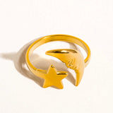 Star & Moon Ring