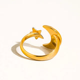 Star & Moon Ring (Adjustable)