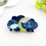 Starry Sky with Moon & Clouds Claw Hair Clip