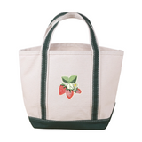Hunter Green Mini Tote Bag with Strawberry Bundle Patch