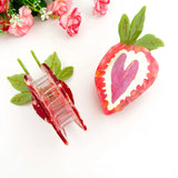 Oversized Strawberry Claw Hair Clip