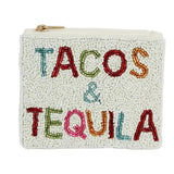 'TACOS & TEQUILA' Beaded Coin Purse