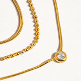 Triple Layered CZ Chain Necklace