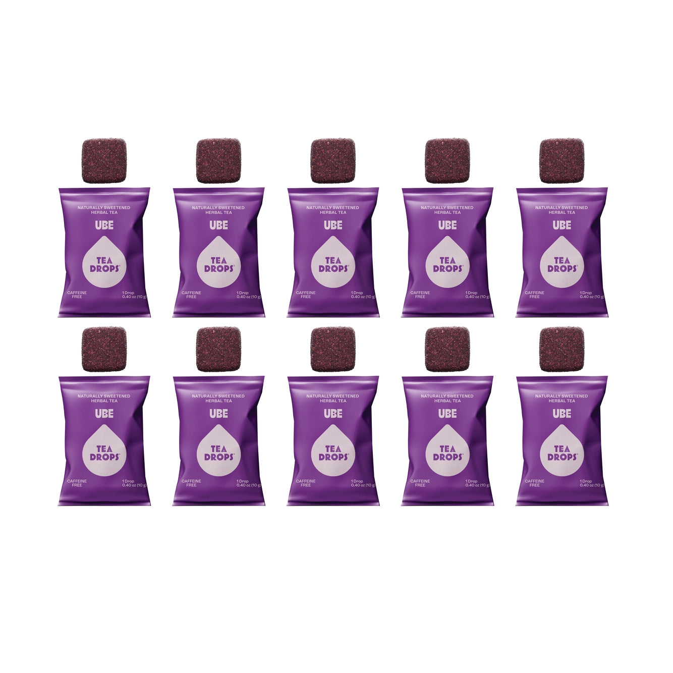 Ube Tea Box, 10 Organic Bagless Tea Drops