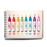 OOLY Jumbo Jots Dual Tip Unicorn Stamp Markers, Set of 8