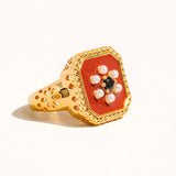 Vintage Floral Ring (Adjustable)