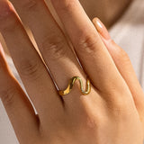Abstract Wave Ring
