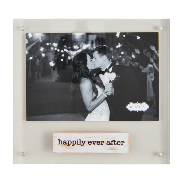 Happily Ever After Acrylic Wedding Frame 4x6