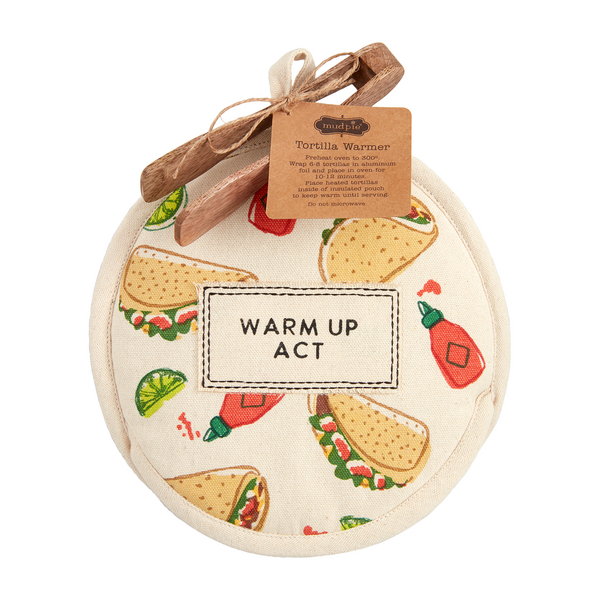 Warm Up Taco Tortilla Warmer & Tong Set