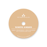 White Amber Ceramic Candle, 14oz.
