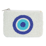 Evil Eye Beaded Coin Purse