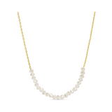 Splendid Iris White Delicate Crystal Accented Necklace