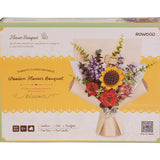 DIY 3D Wooden Flower Puzzle Bouquet