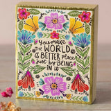 Natural Life 'You Make The World A Better Place' Tiny Block Keepsake