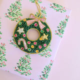 Christmas Wreath Beaded Ornament
