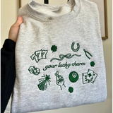 Your Lucky Charm Embroidered Crewneck Sweatshirt